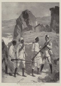 The Advance towards Dongola, Bringing in a Prisoner by English School